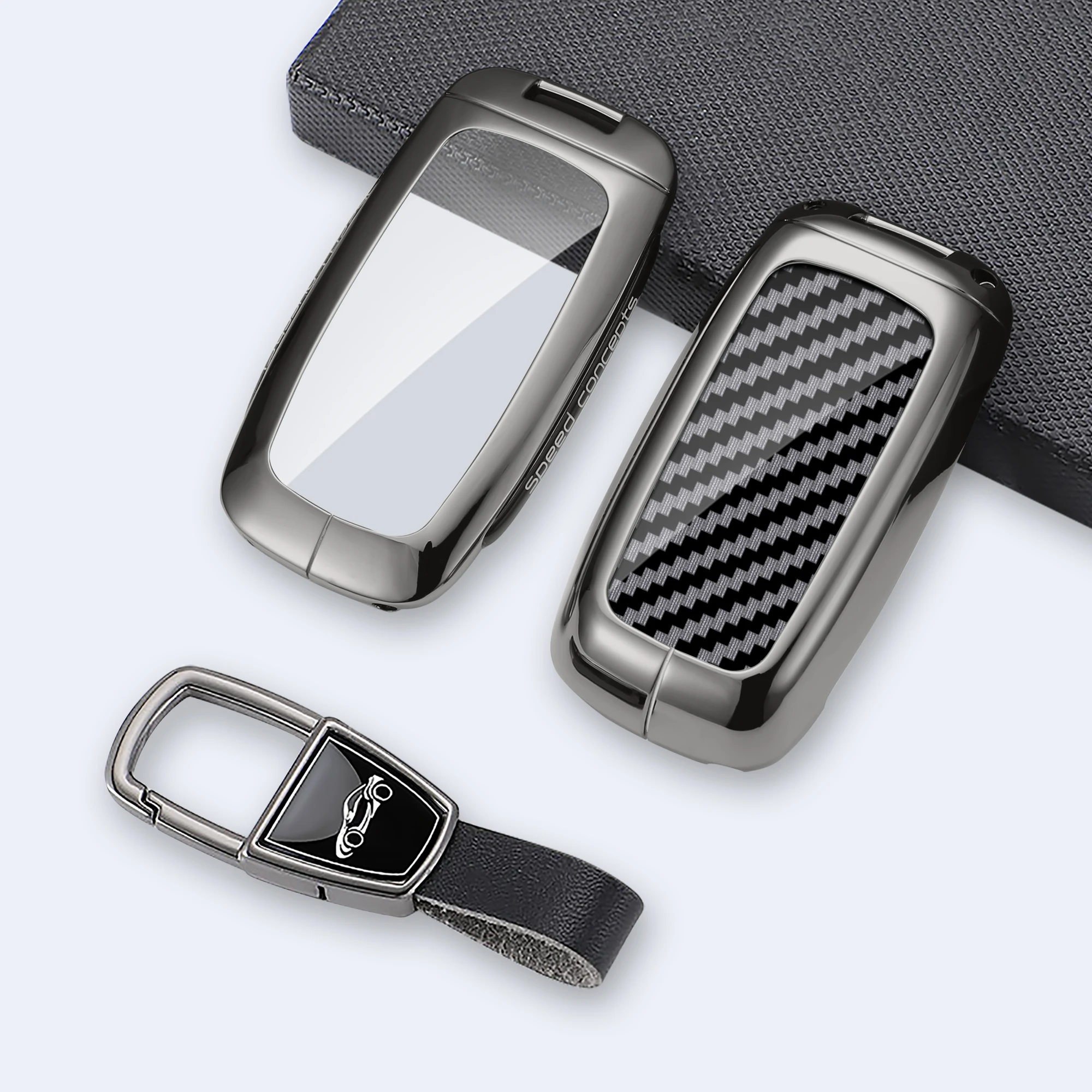Car Accessories Malaysia - Чехол-брелок из цинкового сплава и кожи