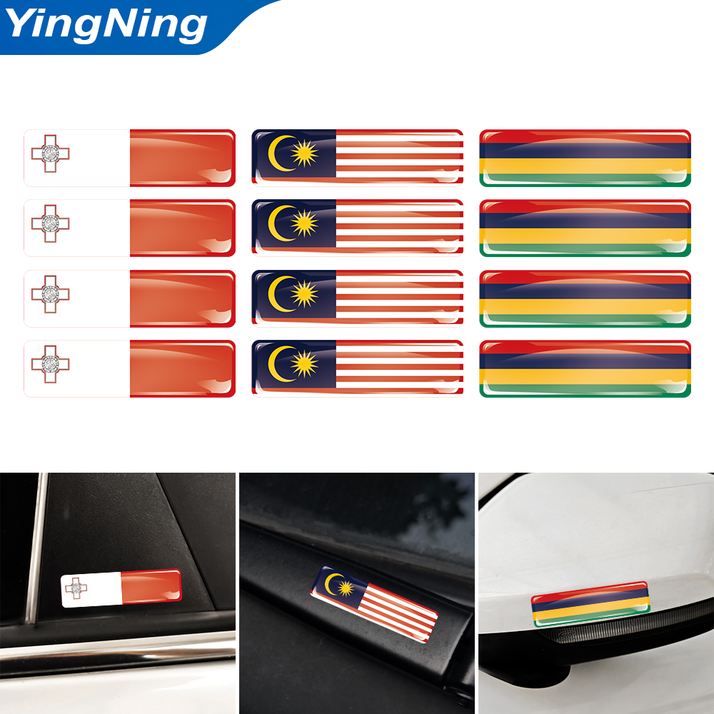 Car Accessories Malaysia - Набор из 4 3D-наклеек с эпоксидным